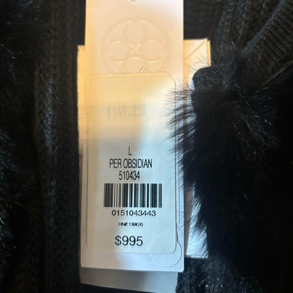 Per Se Black Teddy Jacket with Fur Accents - Picture 3 of 8